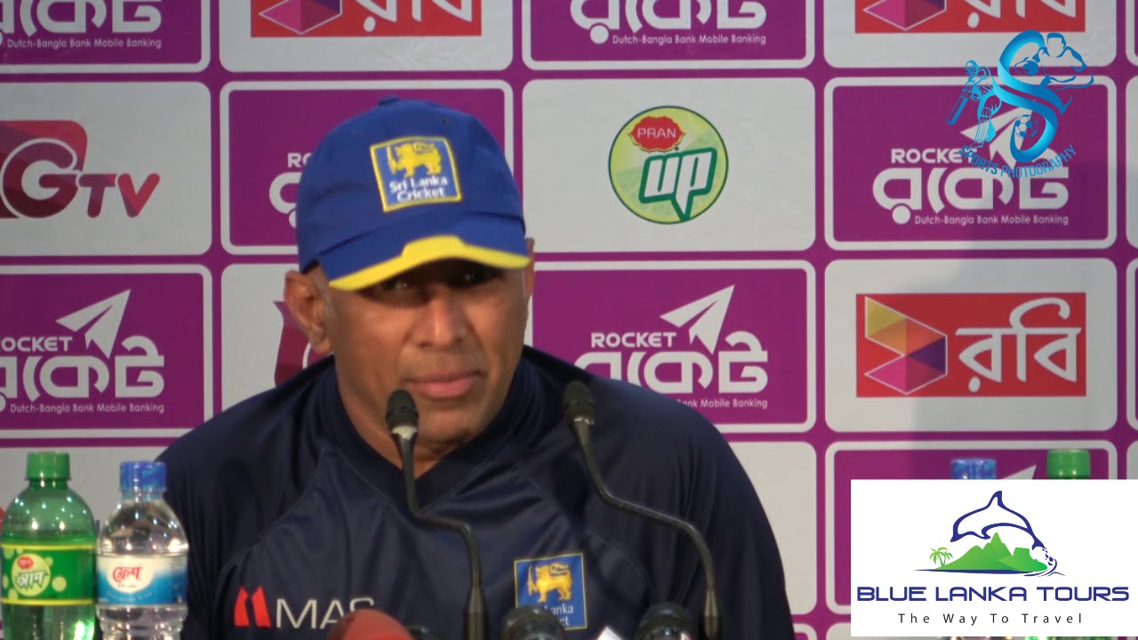 Chandika Hathurusinghe speaking to media before the 1st Test SL V Ban