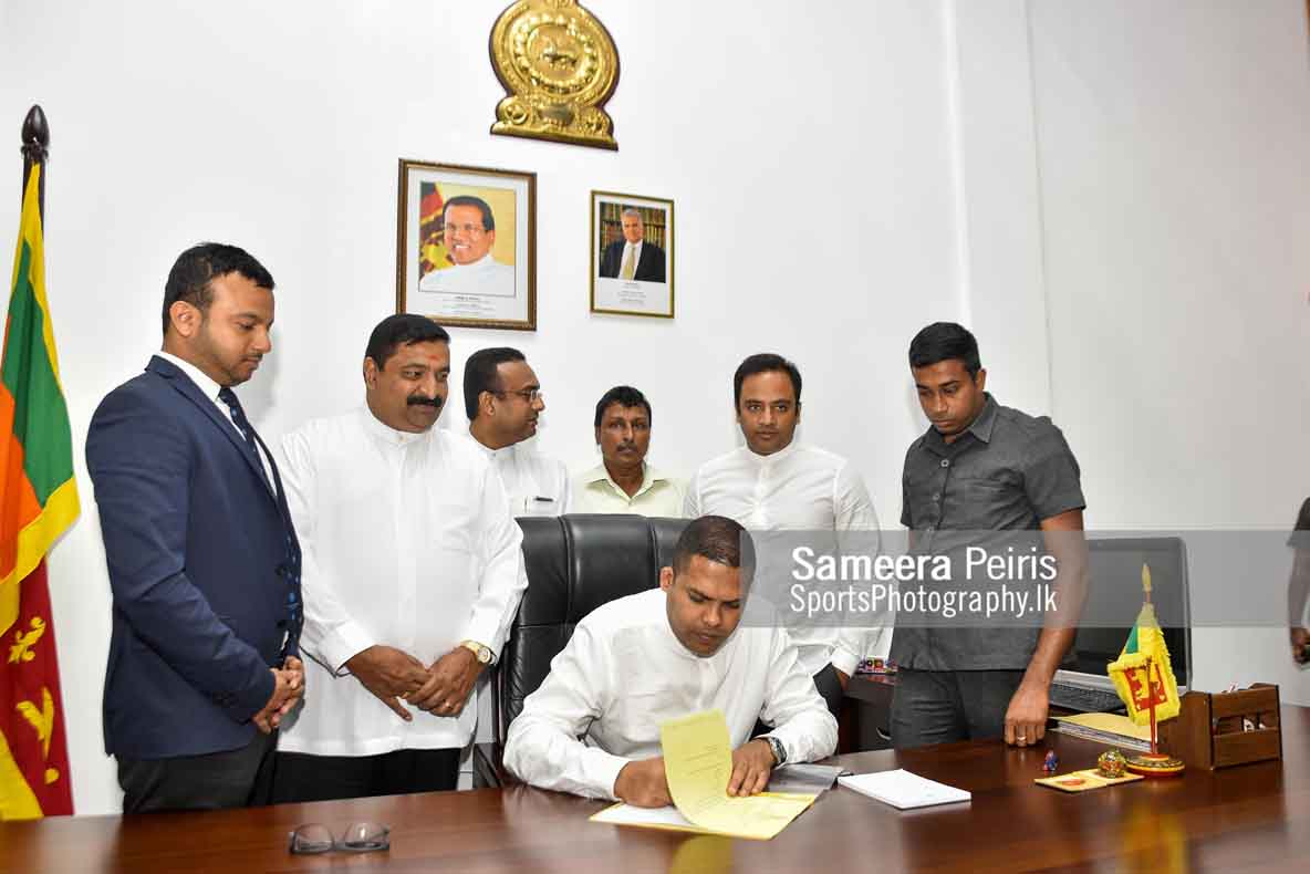 Harin Fernando – Taking office as Sports Minister