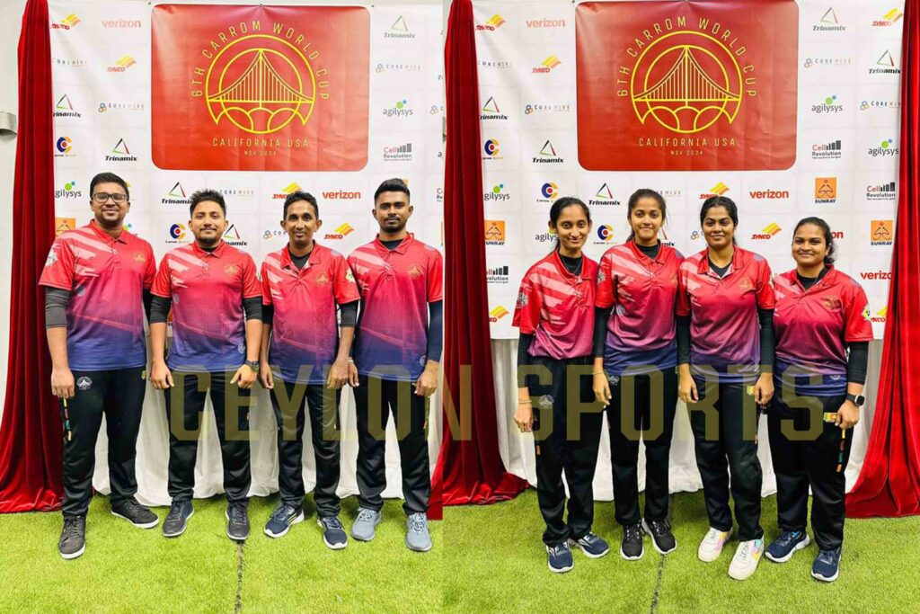 6 වන ලෝක කුසලාන කැරම් තරගාවලියේ අනුශූරතා දෙකක් ශ්‍රී ලංකාවට